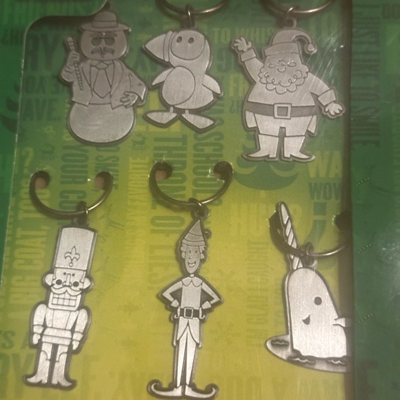 💥 $5 if bundled - ELF Wine Glass Charms 6 piece set New in Box - Picture 3 of 8